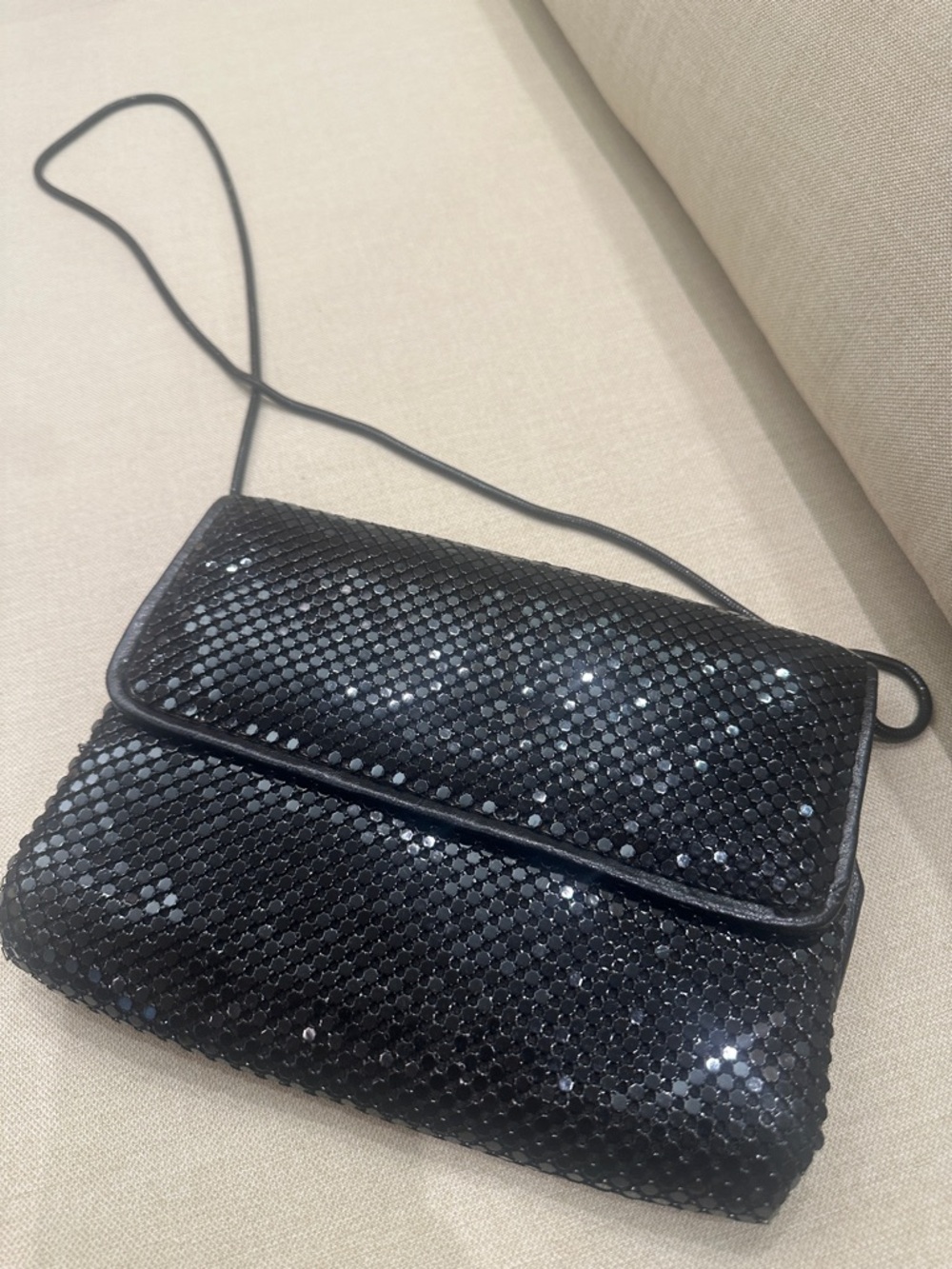 Black Sequin Shoulder Bag - Elegant Women's Evening Purse